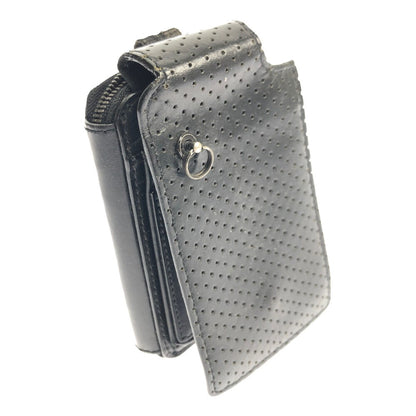【中古品】【メンズ】 JAM HOME MADE ジャムホームメイド ショートウォレット パンチングレザー 財布 200-211117-yn-11-min カラー：ブラック 万代Net店