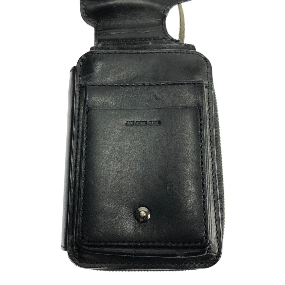 【中古品】【メンズ】 JAM HOME MADE ジャムホームメイド ショートウォレット パンチングレザー 財布 200-211117-yn-11-min カラー：ブラック 万代Net店