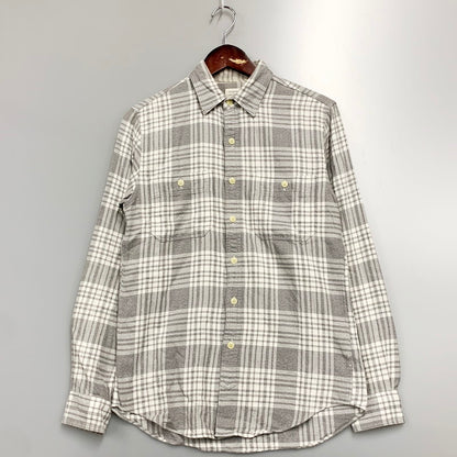 【中古品】【メンズ】 J.CREW ジェイクルー FLANNEL SHIRT フランネル シャツ 長袖 ネルシャツ トップス 146-240714-as-11-izu サイズ：XS カラー：グレー系 万代Net店