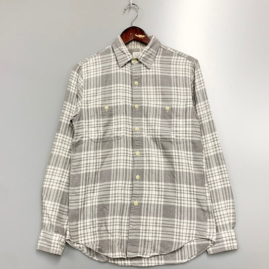 【中古品】【メンズ】 J.CREW ジェイクルー FLANNEL SHIRT フランネル シャツ 長袖 ネルシャツ トップス 146-240714-as-11-izu サイズ：XS カラー：グレー系 万代Net店