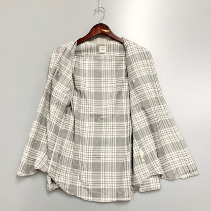 【中古品】【メンズ】 J.CREW ジェイクルー FLANNEL SHIRT フランネル シャツ 長袖 ネルシャツ トップス 146-240714-as-11-izu サイズ：XS カラー：グレー系 万代Net店