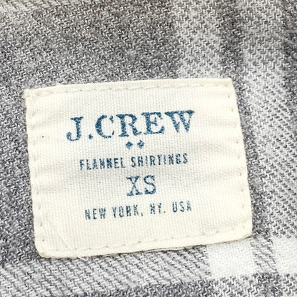 【中古品】【メンズ】 J.CREW ジェイクルー FLANNEL SHIRT フランネル シャツ 長袖 ネルシャツ トップス 146-240714-as-11-izu サイズ：XS カラー：グレー系 万代Net店