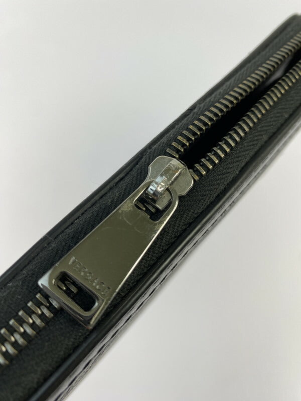 【中古品】【メンズ】 VERSACE ヴェルサーチ ラ グレカ シグネチャー ラウンドファスナー 181-231101-me-23-min カラー：ブラック 万代Net店