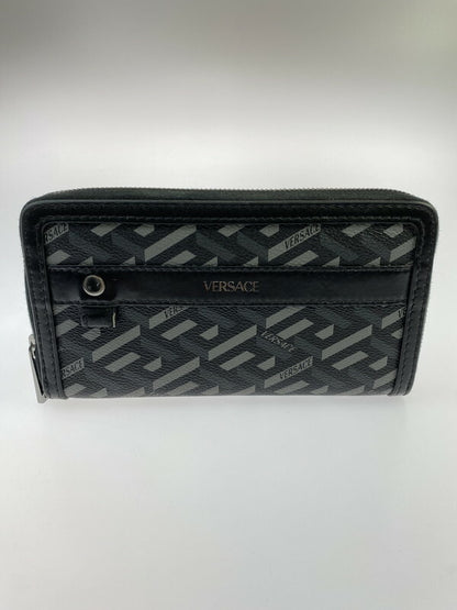 【中古品】【メンズ】 VERSACE ヴェルサーチ ラ グレカ シグネチャー ラウンドファスナー 181-231101-me-23-min カラー：ブラック 万代Net店