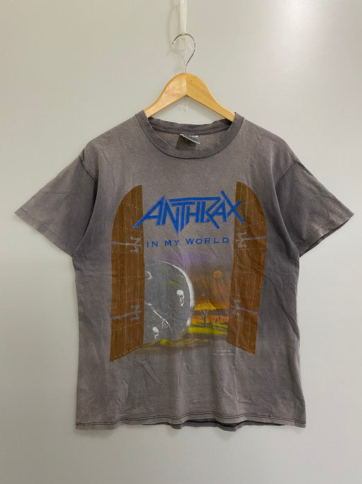 【現状渡し品】【メンズ】 ANTHRAX アンスラックス 1990 IN MY WORLD TEE 半袖 146-250118-AS-6-min サイズ：L カラー：グレー系 万代Net店