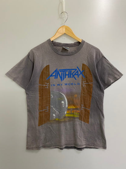 【現状渡し品】【メンズ】 ANTHRAX アンスラックス 1990 IN MY WORLD TEE 半袖 146-250118-AS-6-min サイズ：L カラー：グレー系 万代Net店