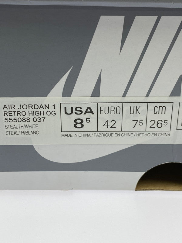 【LIFTる。景品】【中古】【メンズ】 NIKE ナイキ 555088-037 AIR JORDAN 1 RETRO HIGH OG 靴 シューズ スニーカー SNEAKER 160-250423-ks-60-min サイズ：26.5cm カラー：グレー/ホワイト 万代Net店