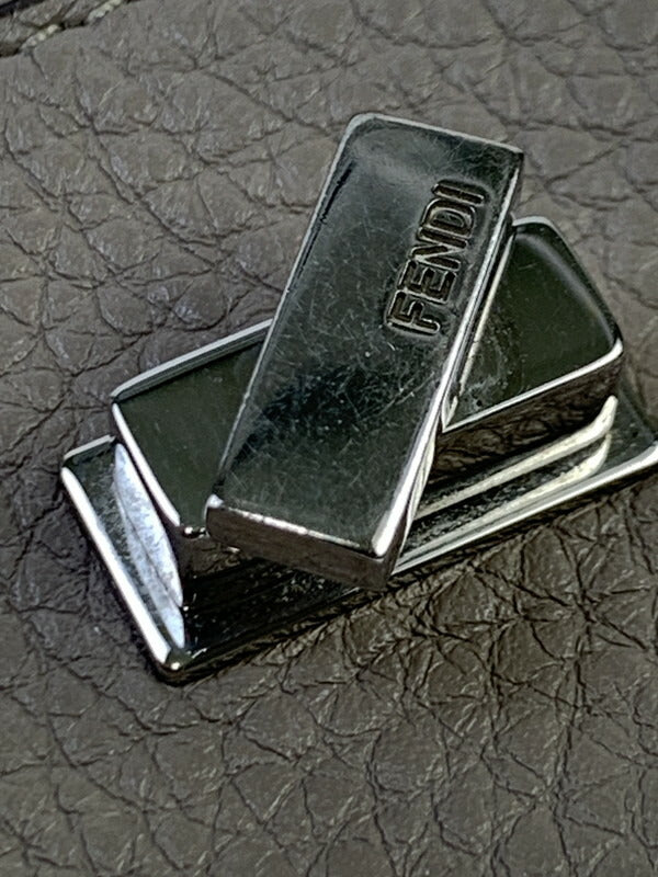 【現状渡し品】【メンズ】 FENDI フェンディ 8M0425 ピーカブー セレリア カードケース 名刺入れ 181-230320-yn-07-min サイズ：約8.5×10.5×1.2cm カラー：グレー系 万代Net店