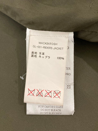 【中古品】【メンズ】 MACKINTOSH マッキントッシュ GL-001-RIDERS JACKET ラムレザーダブルライダー アウター 141-240115-ab-21-min サイズ：36 カラー：カーキ 万代Net店