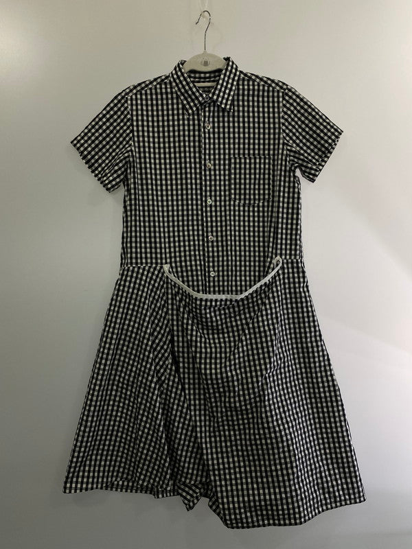 【中古品】【レディース】 TRICOT COMME DES GARCONS トリココムデギャルソン 98年春夏モデル ポリコットンギンガムチェック ワンピース トップス 168-260605-jt-01-min サイズ：サイズ不明 カラー：ホワイト/ブラック 万代Net店