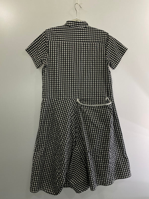 【中古品】【レディース】 TRICOT COMME DES GARCONS トリココムデギャルソン 98年春夏モデル ポリコットンギンガムチェック ワンピース トップス 168-260605-jt-01-min サイズ：サイズ不明 カラー：ホワイト/ブラック 万代Net店