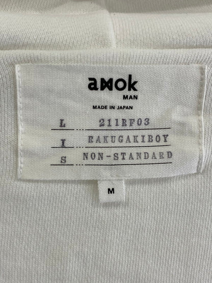 【中古品】【メンズ】 amok PRINT PULLOVER HOODIE 211RF03 アモク プリント プルオーバー フーディー パーカー 140-230930-yn-03-min サイズ：M カラー：ホワイト 万代Net店