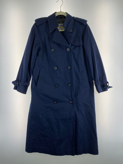 【現状渡し品】【レディース】 Aquascutum アクアスキュータム カナダ製 70-80S TRENCH COAT トレンチコート アウター 169-250103-me-10-min カラー：ネイビー 紺 万代Net店