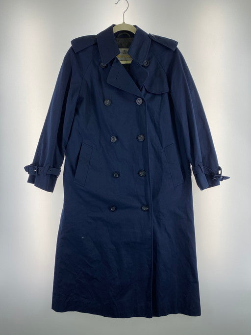 【現状渡し品】【レディース】 AQUASCUTUM アクアスキュータム カナダ製 70-80S TRENCH COAT トレンチコート アウター 169-250103-me-10-min サイズ：下記参照 カラー：ネイビー 万代Net店