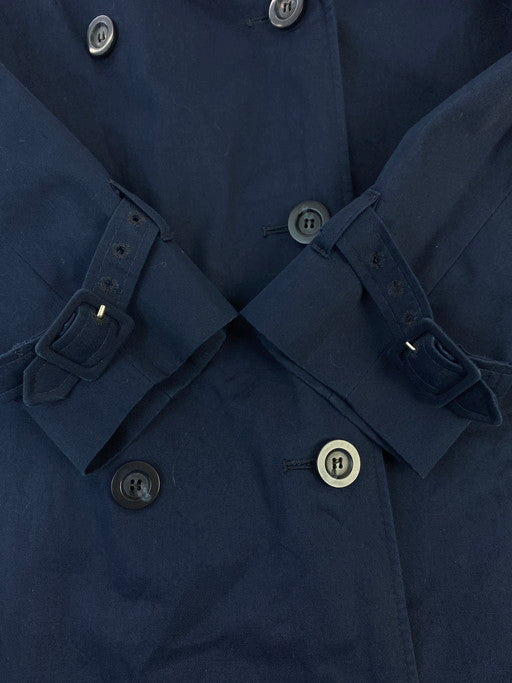 【現状渡し品】【レディース】 Aquascutum アクアスキュータム カナダ製 70-80S TRENCH COAT トレンチコート アウター 169-250103-me-10-min カラー：ネイビー 紺 万代Net店
