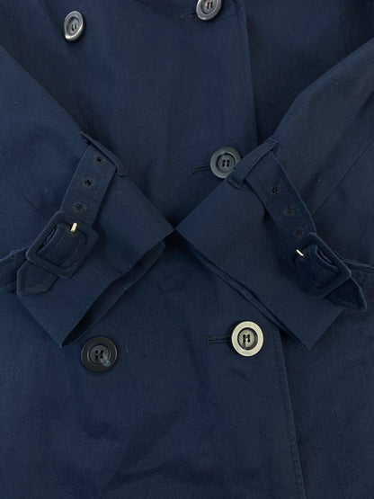 【現状渡し品】【レディース】 AQUASCUTUM アクアスキュータム カナダ製 70-80S TRENCH COAT トレンチコート アウター 169-250103-me-10-min サイズ：下記参照 カラー：ネイビー 万代Net店