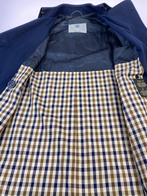 【現状渡し品】【レディース】 AQUASCUTUM アクアスキュータム カナダ製 70-80S TRENCH COAT トレンチコート アウター 169-250103-me-10-min サイズ：下記参照 カラー：ネイビー 万代Net店