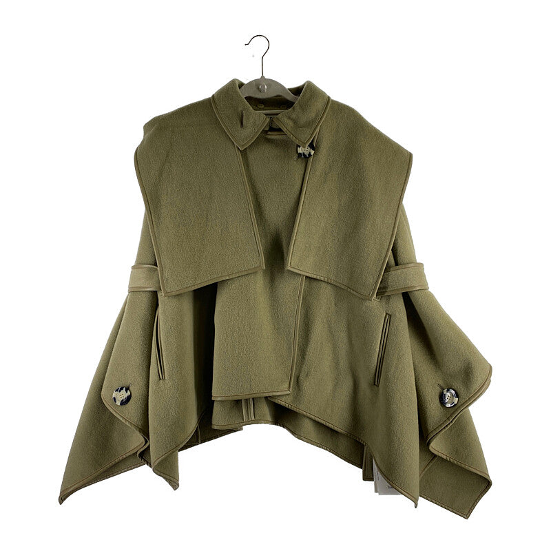 【中古美品】【レディース】 SNIDEL × YUKO ARAKI × SWEET 21AW PONCHO COAT スナイデル 新木優子 スウィート 別注 コラボ ポンチョコート アウター 169-221022-kk-26-min カラー：PISTACIO 万代Net店