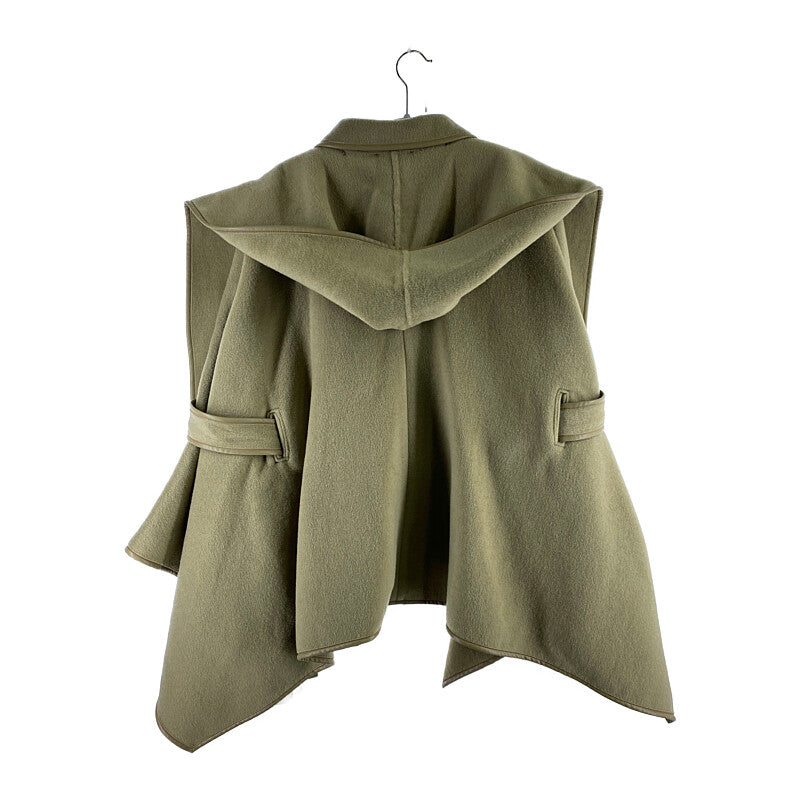 【中古美品】【レディース】 SNIDEL × YUKO ARAKI × SWEET 21AW PONCHO COAT スナイデル 新木優子 スウィート 別注 コラボ ポンチョコート アウター 169-221022-kk-26-min カラー：PISTACIO 万代Net店