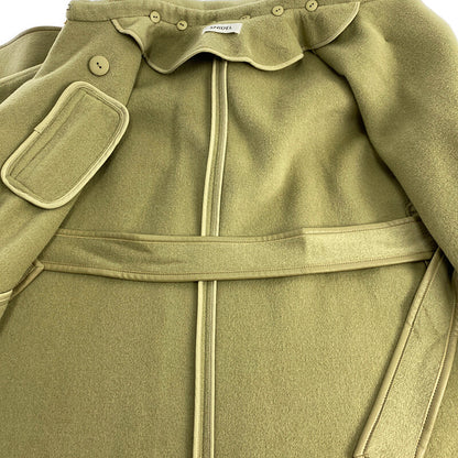 【中古美品】【レディース】 SNIDEL × YUKO ARAKI × SWEET 21AW PONCHO COAT スナイデル 新木優子 スウィート 別注 コラボ ポンチョコート アウター 169-221022-kk-26-min カラー：PISTACIO 万代Net店