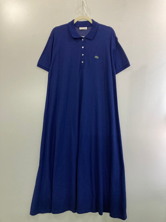 【中古品】【レディース】 LACOSTE ラコステ EF571EL 鹿の子地マキシ丈ドレス 170-241122-yn-03-min サイズ：40 カラー：ブルー 万代Net店