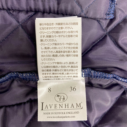 【中古品】【レディース】 LAVENHAM ラベンハム 19AW QUILTING COAT LVH-19-BP キルティングコート 中綿ジャケット アウター 169-221023-kk-16-min サイズ：36 カラー：パープル 万代Net店