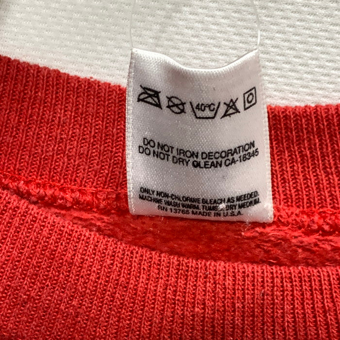 【中古品】【メンズ】 FRUIT OF THE LOOM CHICAGO BULLS SWEATSHIRT スウェット ブランド 古着 145-250223-gm-38-fuz サイズ：L カラー：レッド 万代Net店
