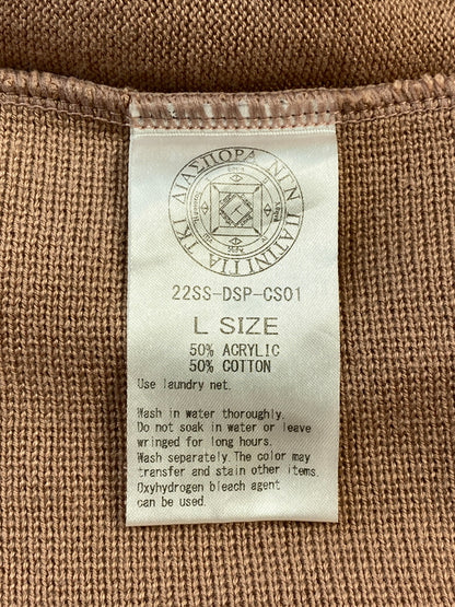 【中古品】【メンズ】 DIASPORA SKATEBOARDS DEW KNIT POLO 22SS 22SS-DSP-CS01 ディアスポラスケートボーズ ニットポロ 半袖シャツ トップス 142-231009-me-05-min サイズ：L カラー：ピンク系 万代Net店