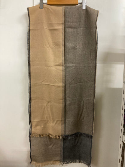 【中古品】【メンズ】 JOHNSTONS OF ELGIN ジョンストンズオブエルガン ウールストール マフラー 187-250702-cn-7-min カラー：ライトブラウン/ダークグレイ系 万代Net店