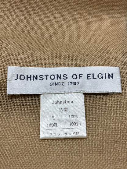 【中古品】【メンズ】 JOHNSTONS OF ELGIN ジョンストンズオブエルガン ウールストール マフラー 187-250702-cn-7-min カラー：ライトブラウン/ダークグレイ系 万代Net店
