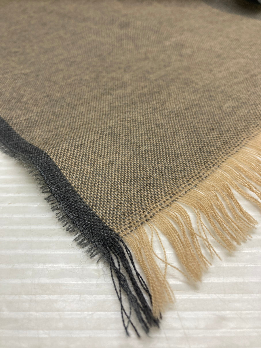 【中古品】【メンズ】 JOHNSTONS OF ELGIN ジョンストンズオブエルガン ウールストール マフラー 187-250702-cn-7-min カラー：ライトブラウン/ダークグレイ系 万代Net店