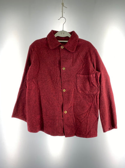 【現状渡し品】【レディース】 USED メタル釦カバーオールフランネルシャツ 長袖シャツ トップス 170-250103-me-14-min カラー：レッド 万代Net店