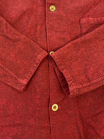 【現状渡し品】【レディース】 USED メタル釦カバーオールフランネルシャツ 長袖シャツ トップス 170-250103-me-14-min カラー：レッド 万代Net店