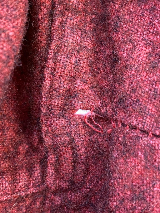 【現状渡し品】【レディース】 USED メタル釦カバーオールフランネルシャツ 長袖シャツ トップス 170-250103-me-14-min カラー：レッド 万代Net店