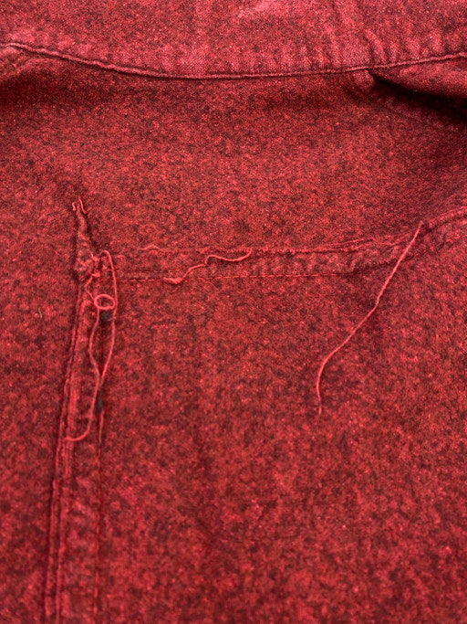 【現状渡し品】【レディース】 USED メタル釦カバーオールフランネルシャツ 長袖シャツ トップス 170-250103-me-14-min カラー：レッド 万代Net店