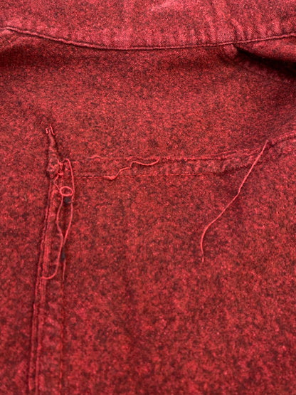 【現状渡し品】【レディース】 USED メタル釦カバーオールフランネルシャツ 長袖シャツ トップス 170-250103-me-14-min カラー：レッド 万代Net店