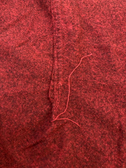 【現状渡し品】【レディース】 USED メタル釦カバーオールフランネルシャツ 長袖シャツ トップス 170-250103-me-14-min カラー：レッド 万代Net店