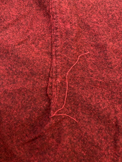 【現状渡し品】【レディース】 USED メタル釦カバーオールフランネルシャツ 長袖シャツ トップス 170-250103-me-14-min カラー：レッド 万代Net店