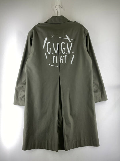 【中古品】【レディース】 G.V.G.V. ジーヴィジーヴィ SOUTIEN COLLAR COAT ステンカラーコート ライトアウター 169-230419-yn-02-min サイズ：0/S カラー：オリーブ系 万代Net店