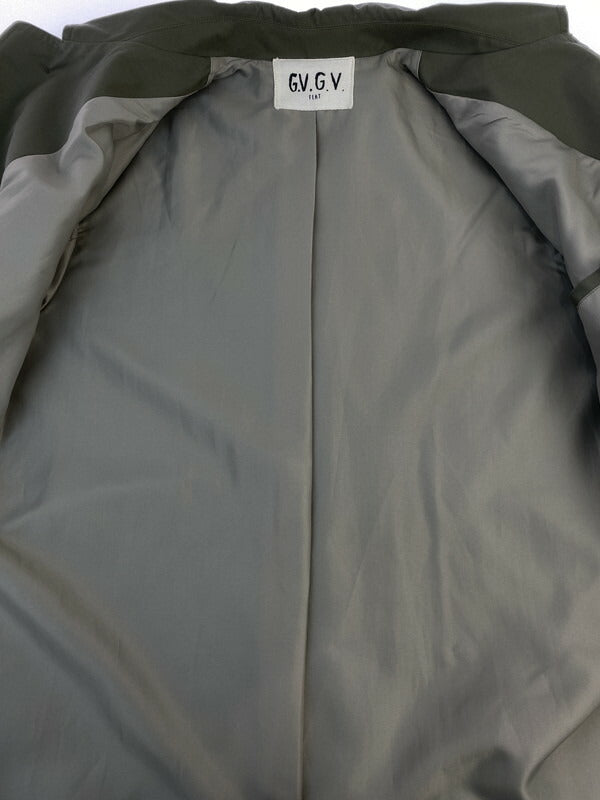 【中古品】【レディース】 G.V.G.V. ジーヴィジーヴィ SOUTIEN COLLAR COAT ステンカラーコート ライトアウター 169-230419-yn-02-min サイズ：0/S カラー：オリーブ系 万代Net店