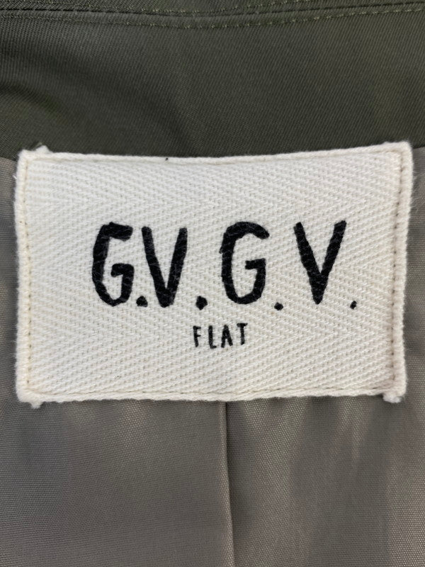 【中古品】【レディース】 G.V.G.V. ジーヴィジーヴィ SOUTIEN COLLAR COAT ステンカラーコート ライトアウター 169-230419-yn-02-min サイズ：0/S カラー：オリーブ系 万代Net店