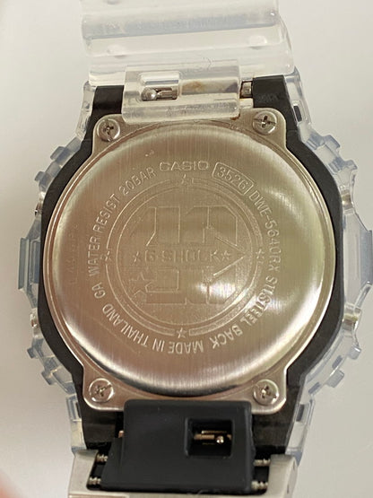 【中古品】【メンズ】 CASIO カシオ G-SHOCK 40TH ANNIVERSARY CLEAR REMIX DWE-5640RX-7JR ジーショック 40周年 クリアリミックス デジタル クォーツ腕時計 196-240904-yn-10-min カラー：クリア/ゴールド/シルバー 万代Net店