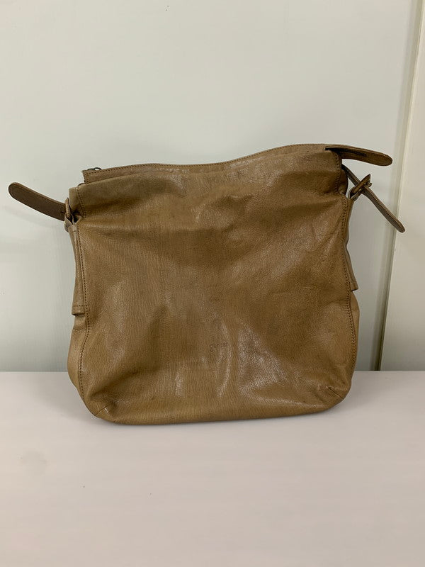 【中古品】【メンズ/レディース】 genten ゲンテン レザーショルダーバッグ 鞄 188-250111-AS-3-min カラー：ブラウン系 万代Net店