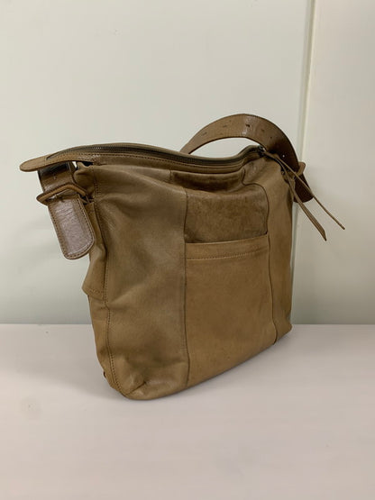 【中古品】【メンズ/レディース】 genten ゲンテン レザーショルダーバッグ 鞄 188-250111-AS-3-min カラー：ブラウン系 万代Net店