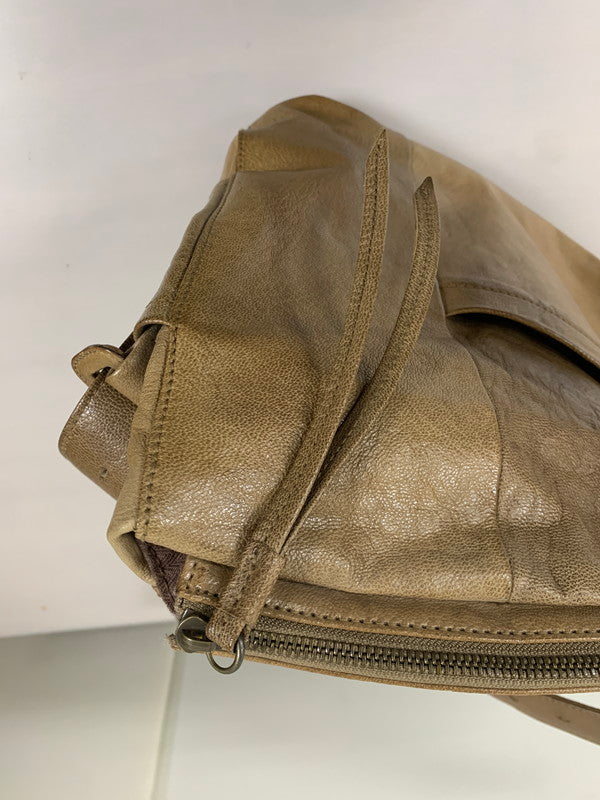 【中古品】【メンズ/レディース】 genten ゲンテン レザーショルダーバッグ 鞄 188-250111-AS-3-min カラー：ブラウン系 万代Net店