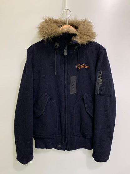 【現状渡し品】【メンズ】 HYSTERIC GLAMOUR ヒステリックグラマー 0214AB02 N-2B WOOL ウールジャケット アウター 140-251122-AS-11-min サイズ：M カラー：ネイビー 万代Net店