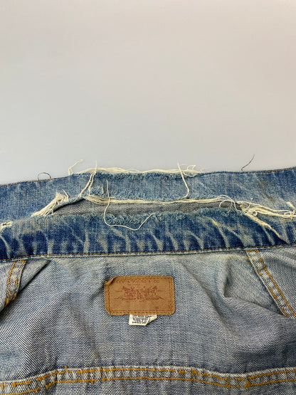 【現状渡し品】【メンズ】 Levi's リーバイス 70505 刻印2 BIG E 60-70S CUTOFF REMAKE DENIM TRUCKER JACKET リメイクデニムトラッカージャケット 146-251220-zi-11-min サイズ：不明 カラー：インディゴ 万代Net店