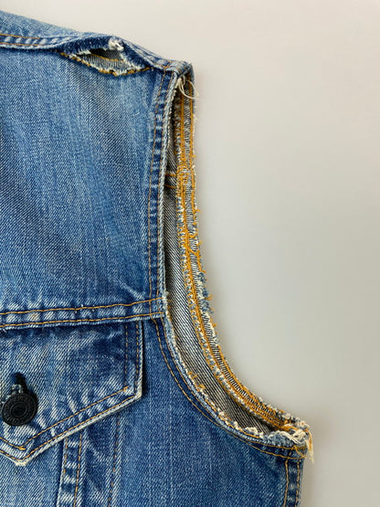 【現状渡し品】【メンズ】 Levi's リーバイス 70505 刻印2 BIG E 60-70S CUTOFF REMAKE DENIM TRUCKER JACKET リメイクデニムトラッカージャケット 146-251220-zi-11-min サイズ：不明 カラー：インディゴ 万代Net店
