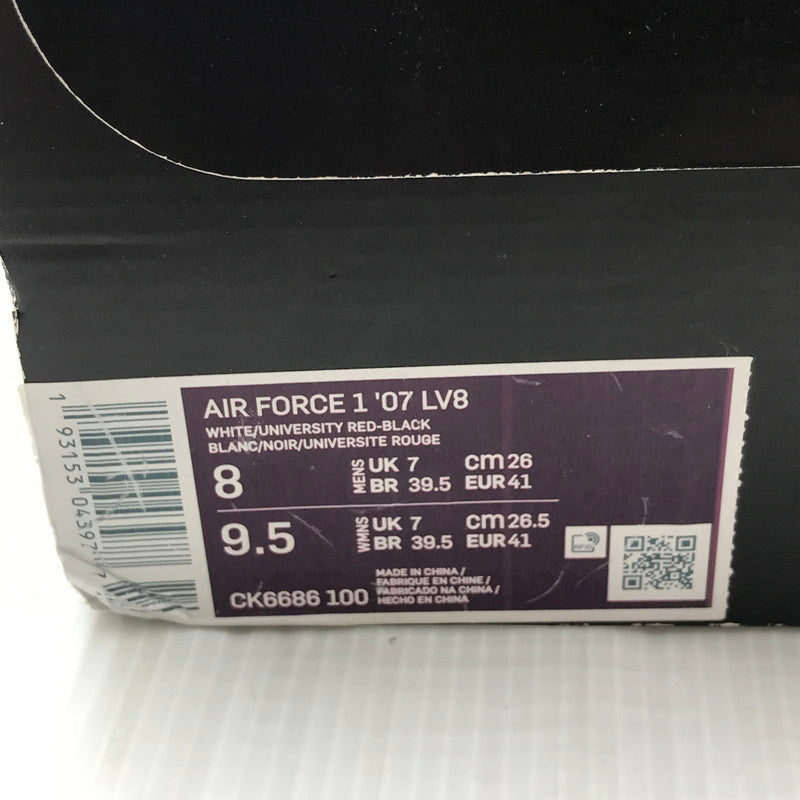 【中古品】【メンズ】 NIKE ナイキ AIR FORCE 1 LOW DENNIS RODMAN CK6686-100 エアフォース1 ロー デニス・ロッドマン スニーカー 靴 160-250928-rt-09-tag サイズ：26cm US 8 カラー：WHITE/RED 万代Net店