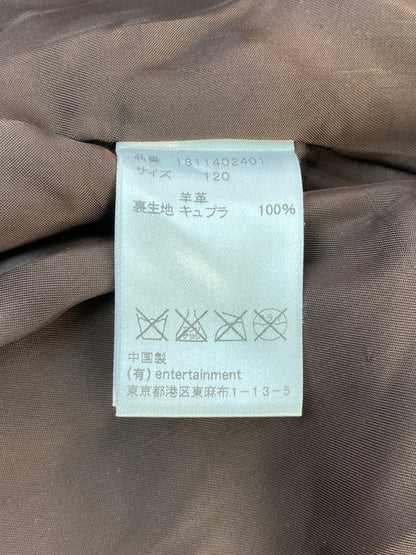 【中古品】【レディース】 LEATHER JACKET 1811402401 18年モデル ダブルライダースレザージャケット アウター 169-260509-yn-04-min サイズ：120 カラー：ブラウン 万代Net店